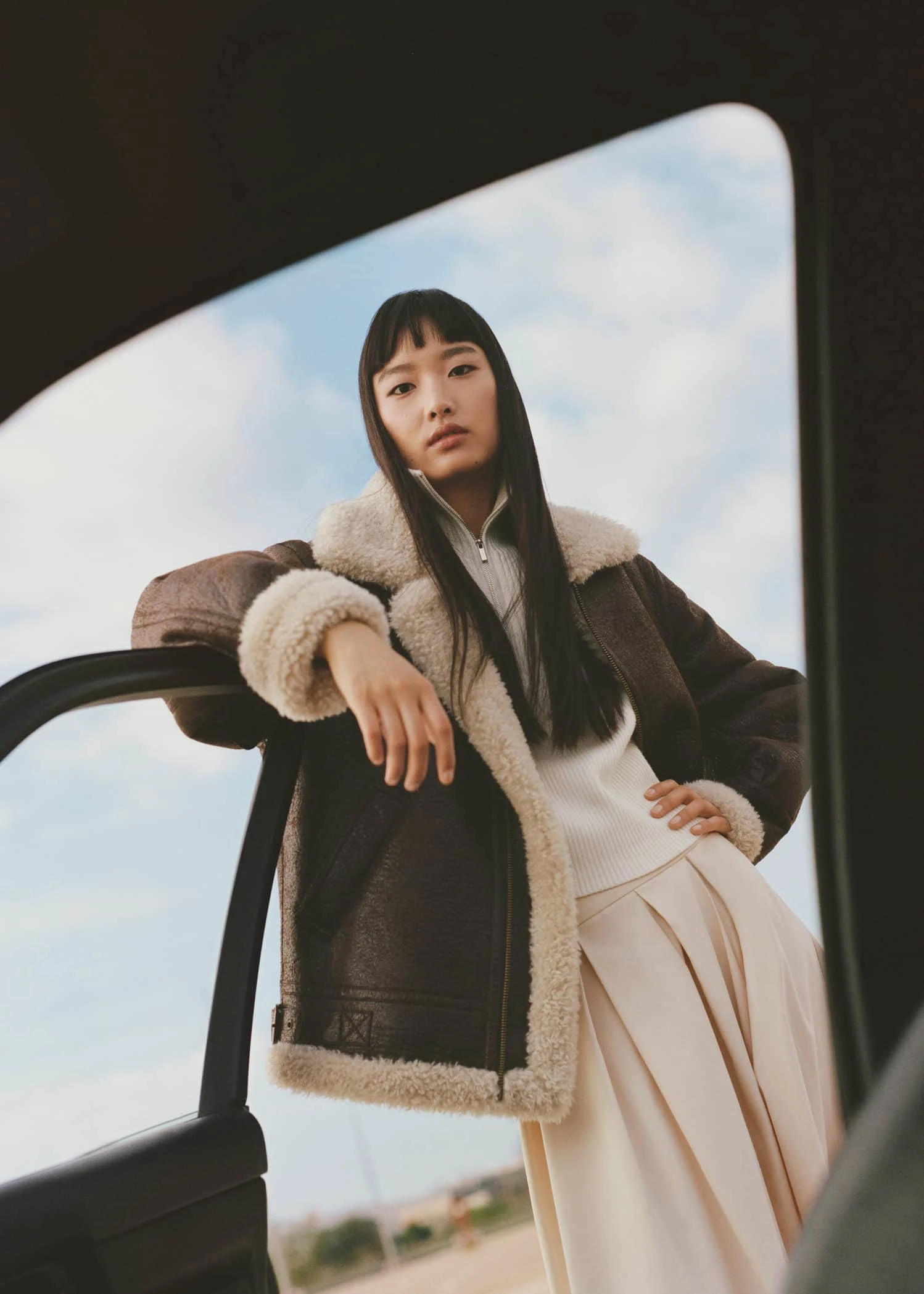 Veste Imitation Mouton Retourné Effet Vintage 8 Veste Imitation Mouton Retourné Effet Vintage – Image 6