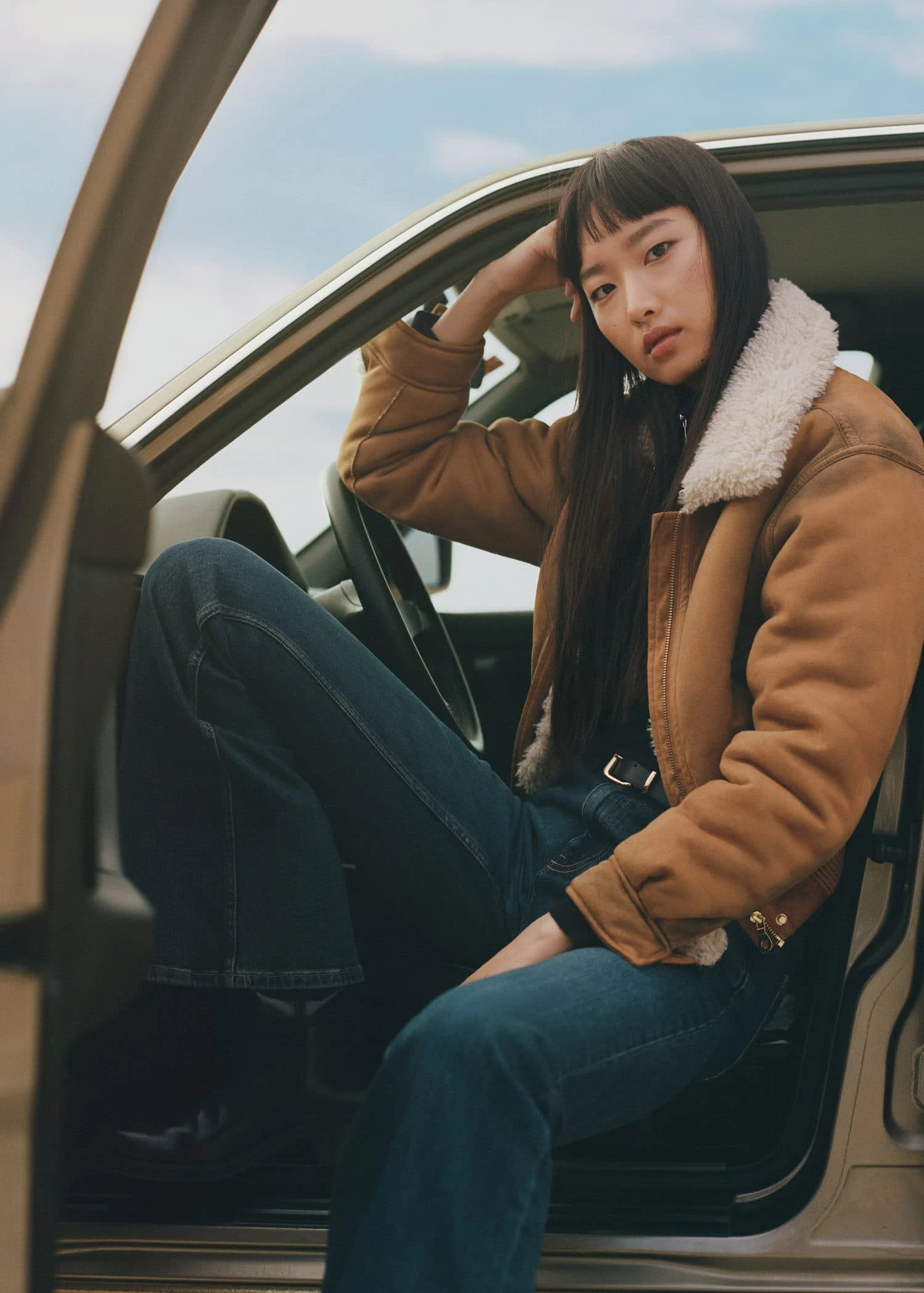 Veste Imitation Mouton Retourné Effet Usé 8 Veste Imitation Mouton Retourné Effet Usé – Image 6