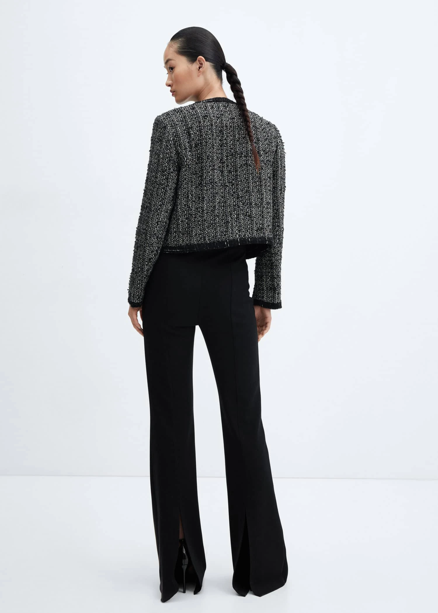 Veste En Tweed à Passepoils 5 Veste En Tweed à Passepoils – Image 3