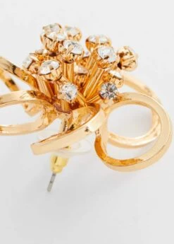 Boucles D’oreilles Cristaux Fleur 7 Boucles D’oreilles Cristaux Fleur -Vêtements Pascher 67000358 OR D1