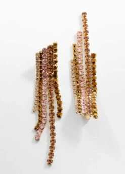 Boucles D'oreilles Cascade Cristaux -Vêtements Pascher 67010363 OR D1