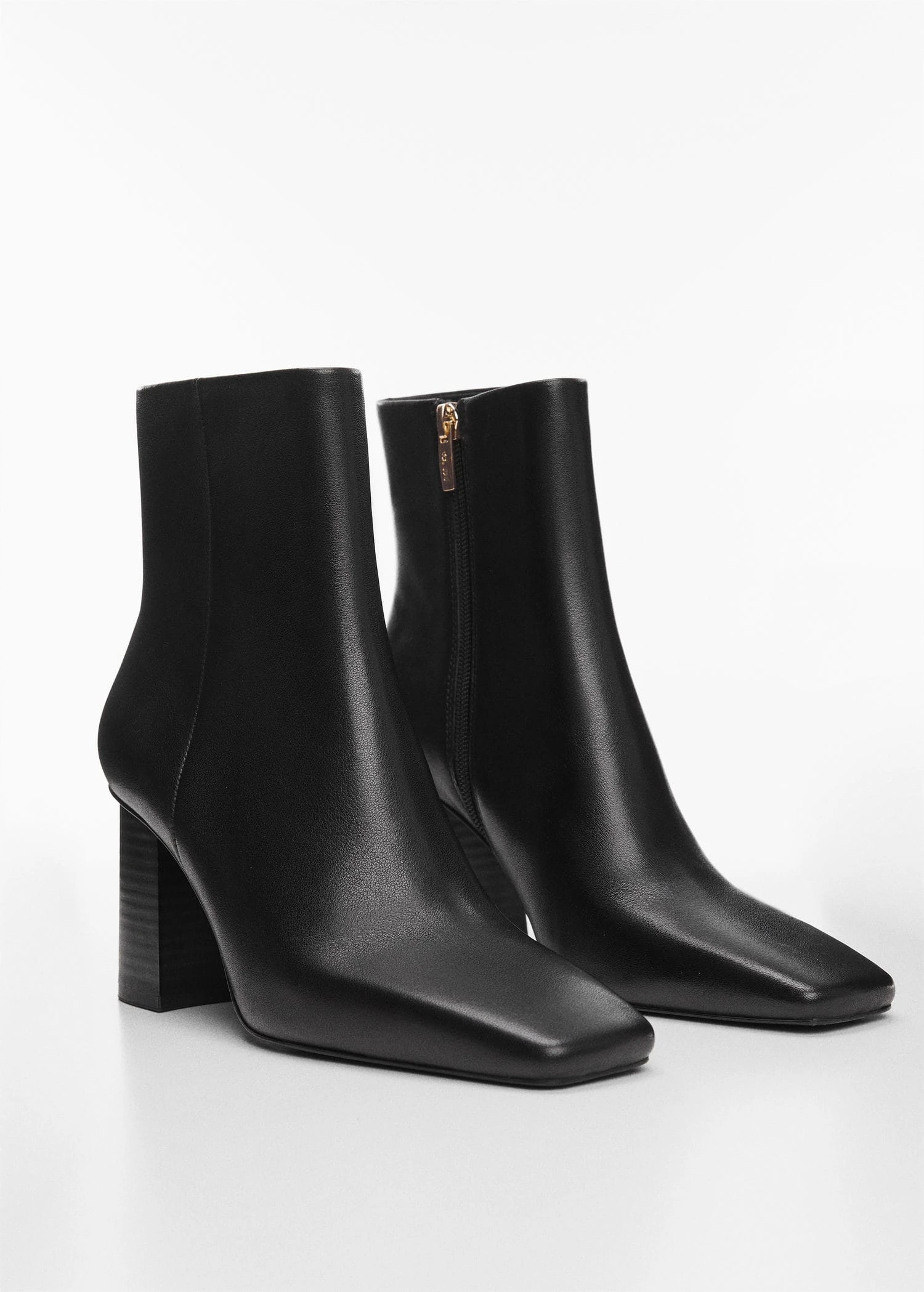 Bottines Cuir Bout Carré 4 Bottines Cuir Bout Carré – Image 2